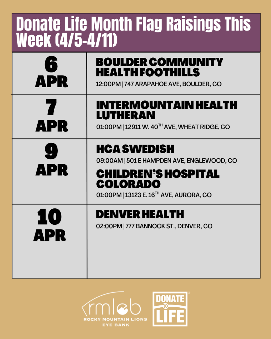 April flag raising events in Colorado Wyoming week two